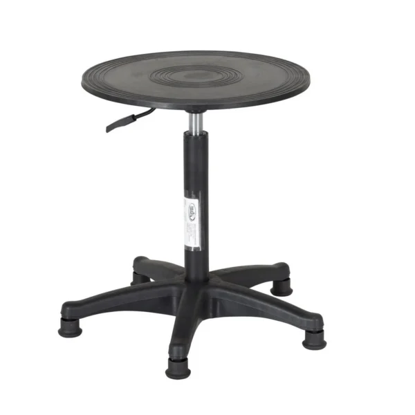 Steel Turntable 18 In. Diameter Gas Cylinder 21-31 In. Height Adjustment 300 Lb. Capacity Black