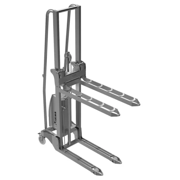 304L Stainless Steel DC Powered Power Stacker 12 Volt 1,300 Lb. Capacity Silver