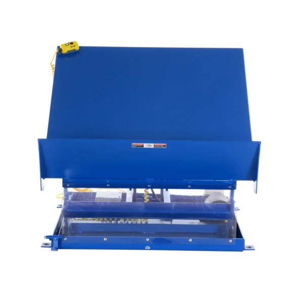 Steel Lift Table 48 In. x 48 In. AC Powered 230 Volt 3 Phase 4,000 Lb. Capacity Blue