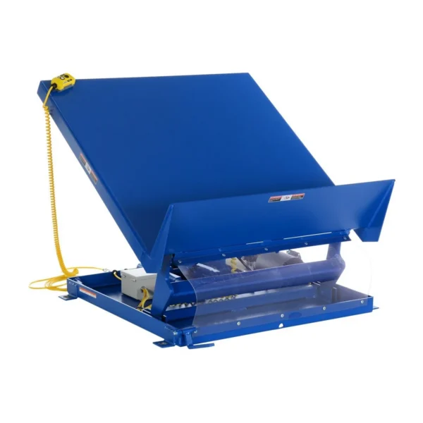 Steel Lift Table 54 In. x 48 In. AC Powered 208 Volt 3 Phase 4,000 Lb. Capacity Blue