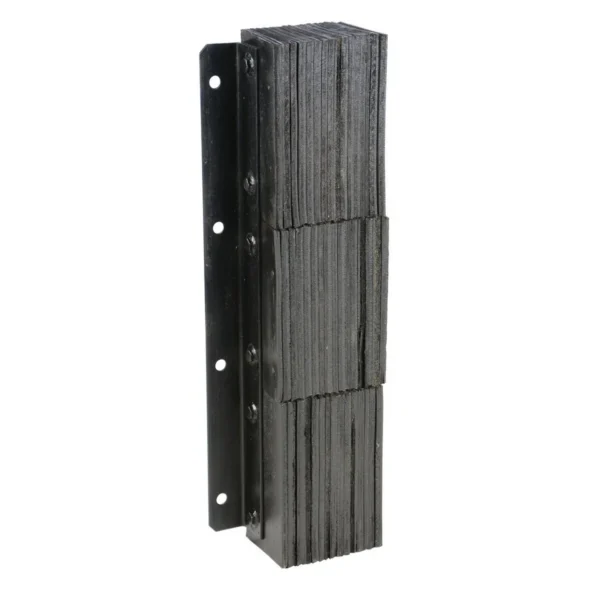 Rubber Laminated Dock Bumper 36 In. x 11 In. x 6 In. Black