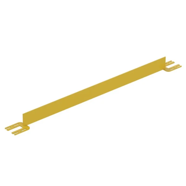 Steel Toe Board for Pipe Safety Railing 5 Ft. Length Yellow