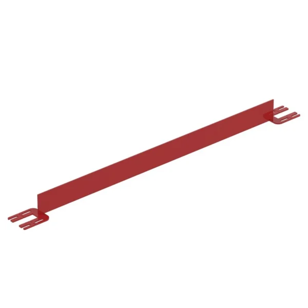 Steel Toe Board For Pipe Safety Railing 5 Ft. Length Red