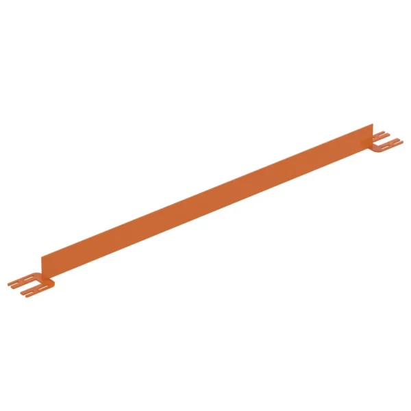 Steel Toe Board For Pipe Safety Railing 6 Ft. Length Orange