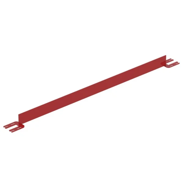 Steel Toe Board For Pipe Safety Railing 6 Ft. Length Red