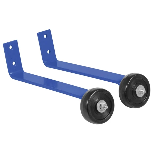 Steel Pipe Railing Barricade Base With Wheels Blue