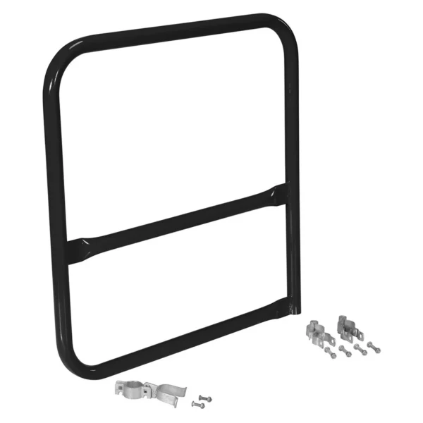 Steel Pipe Safety Railing Gate B-Shaped 36 In. x 36 In. Black