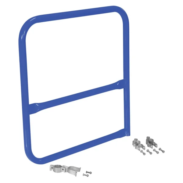 Steel Pipe Safety Railing Gate B-Shaped 36 In. x 36 In. Blue