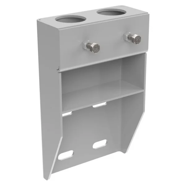 Steel Wall Mount Bracket For Pipe Safety Railing Gray Semi Gloss