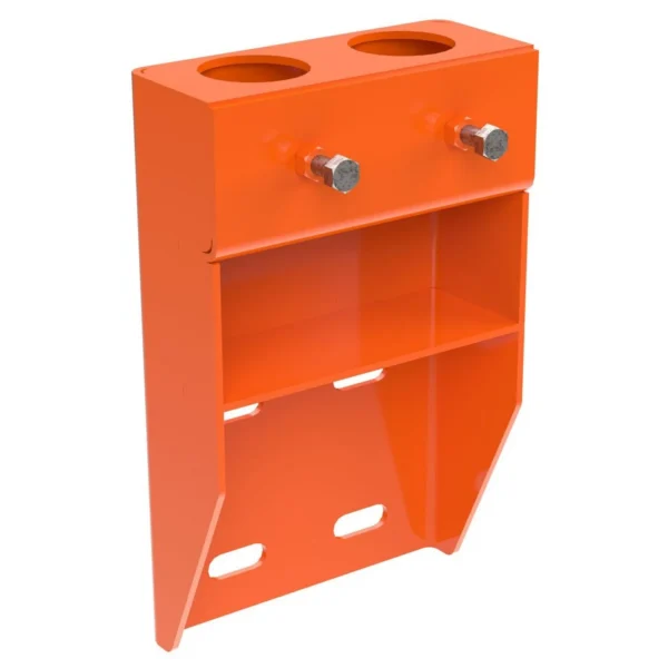 Steel Wall Mount Bracket For Pipe Safety Railing Orange