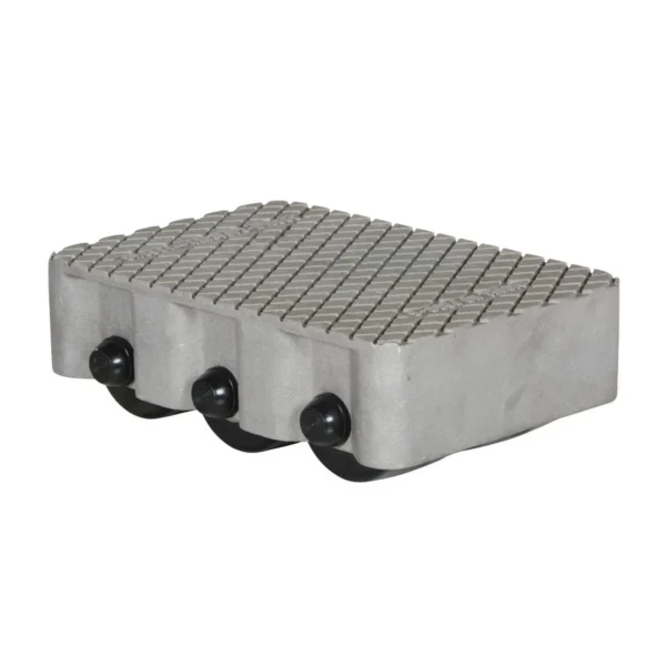 Cast Aluminum Dolly 12-1/2 In. x 8-1/2 In. 3,000 Lb. Capacity Silver