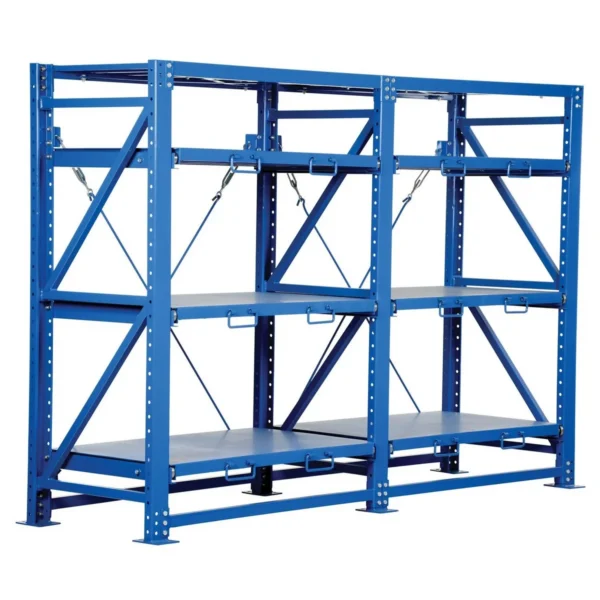 Steel Heavy Duty Roll-Out Shelving 32L X 120W X 80H 6,000 Lb. Capacity Blue