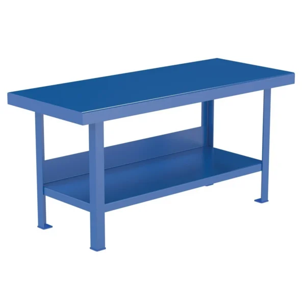 Heavy Duty Steel Work Bench 30 In. x 72 In. 8,000 Lb. Capacity Blue