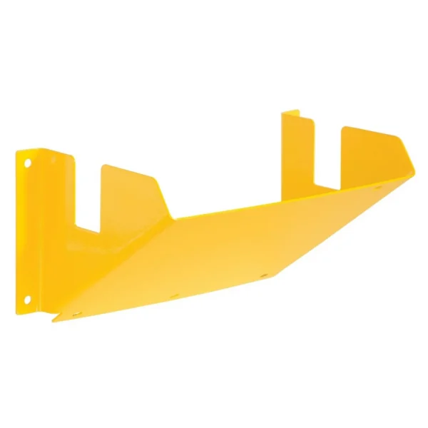 Steel Wheel Chock Holder 4 Mounting Holes 40 Lb. Capacity Yellow