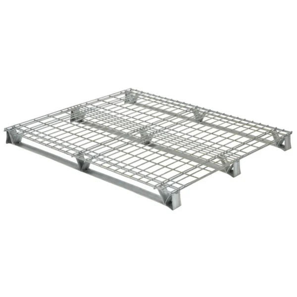 Galvanized Steel Welded Wire Pallet 40 In. x 48 In. 4,000 Lb. Capacity Gray