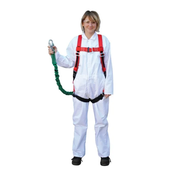 Nylon 3XL Work Platform Harness with Lanyard Red