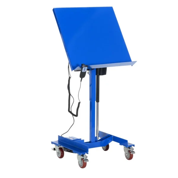 Steel Linear Actuated Tilt Table 24 In. x 24 In. 300 Lb. Capacity Blue