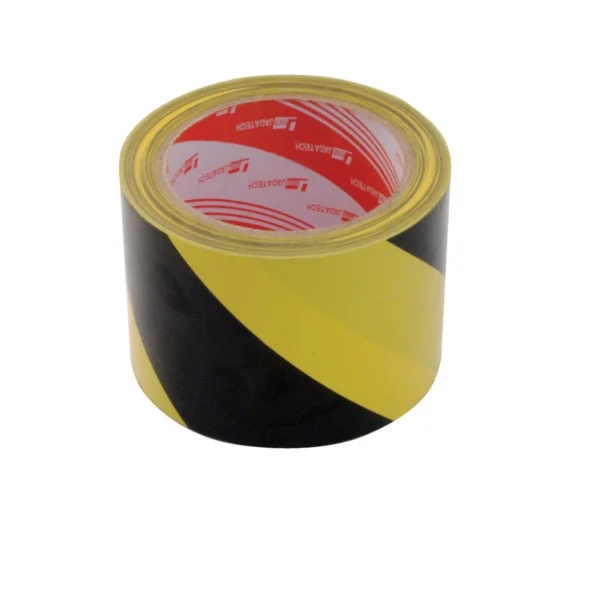 Pressure Sensitive Adhesive Stripped Floor Tape 82 Ft. Length x 3 In. Wide Black/Yellow