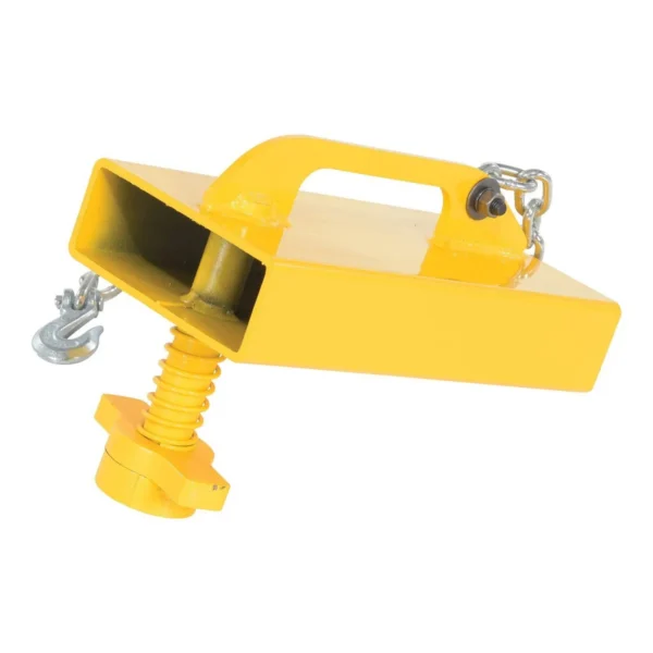 Steel Tow Bar Pocket 8 In. Width For Yard Ramps Yellow